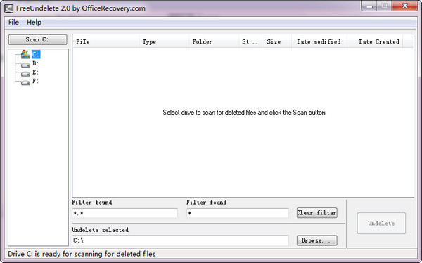 免费数据恢复软件FreeUndelete截图
