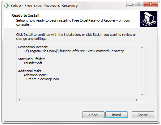 Free Excel Password Recovery截图