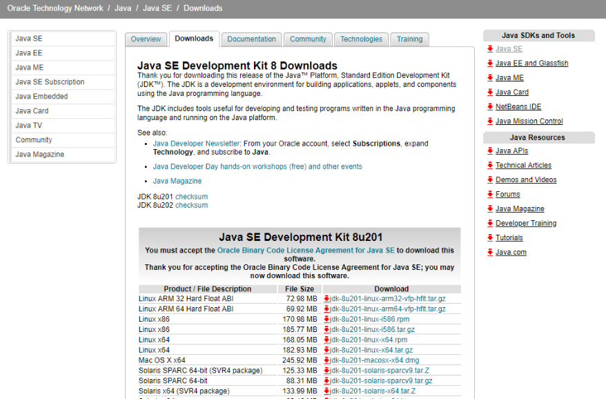 Sun Java SE Development Kit (JDK)