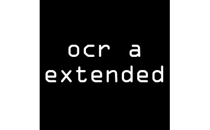 ocr a extended字体段首LOGO