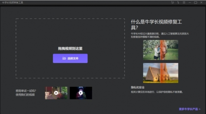 牛学长视频修复工具截图