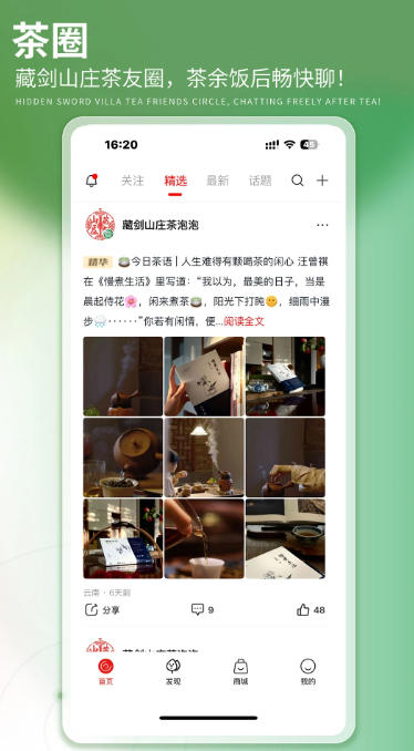 藏剑山庄茶泡泡截图