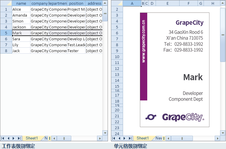 SpreadJS工作表和单元格级别的数据绑定 SpreadJS 纯前端表格控件截图