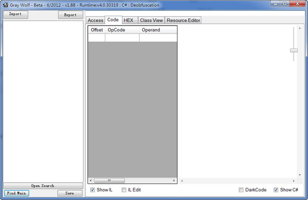 .net反汇编工具(Gray Wolf)