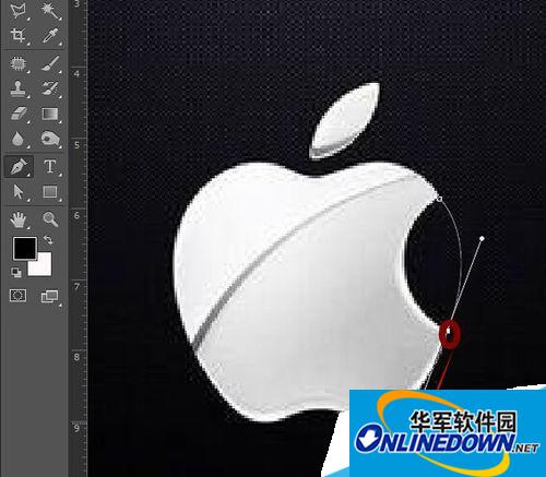 photoshop钢笔工具调节杆由双向切换为单项调节教程