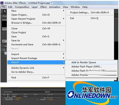 AE英文版导出视频的步骤图解